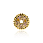Enamel Flower Pendant-Round Exquisite Flower Pendant-Enamel Strap-For Jewelry Making  15.5mm