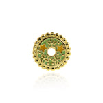 Enamel Flower Pendant-Round Exquisite Flower Pendant-Enamel Strap-For Jewelry Making  15.5mm