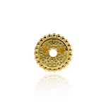 Enamel Flower Pendant-Round Exquisite Flower Pendant-Enamel Strap-For Jewelry Making  15.5mm