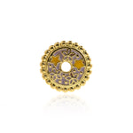 Enamel Flower Pendant-Round Exquisite Flower Pendant-Enamel Strap-For Jewelry Making  15.5mm