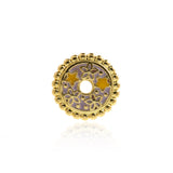 Enamel Flower Pendant-Round Exquisite Flower Pendant-Enamel Strap-For Jewelry Making  15.5mm