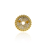 Enamel Flower Pendant-Round Exquisite Flower Pendant-Enamel Strap-For Jewelry Making  15.5mm