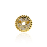 Enamel Flower Pendant-Round Exquisite Flower Pendant-Enamel Strap-For Jewelry Making  15.5mm