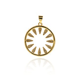 Round Hollow Pendant-18K Exquisite Round Pendant-For Jewelry   25mm