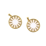 Round Hollow Pendant-18K Exquisite Round Pendant-For Jewelry   25mm
