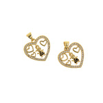 Heart Shaped Boy Pendant-18K Delicate Heart Shaped Pendant-Gift for Children  21x20mm