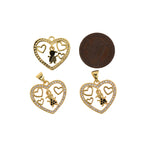 Heart Shaped Boy Pendant-18K Delicate Heart Shaped Pendant-Gift for Children  21x20mm