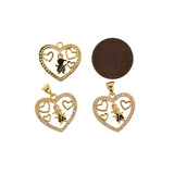 Heart Shaped Boy Pendant-18K Delicate Heart Shaped Pendant-Gift for Children  21x20mm