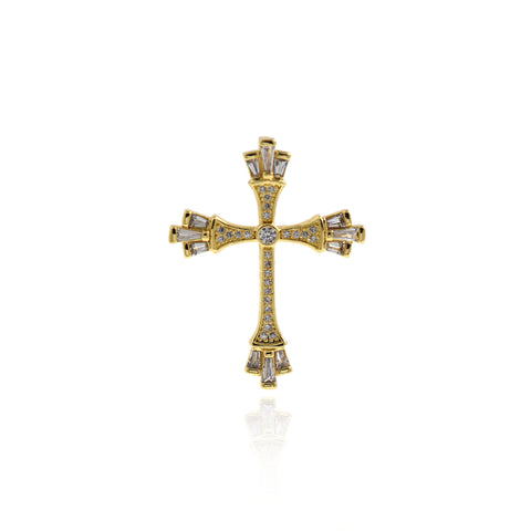 Shiny Cross Pendant-Believer Jewelry Pendant-Used for Jewelry Making   32x27mm