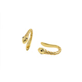 Delicate Snake Head Earrings-Reptile Earrings-Her Gift   14x9mm