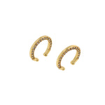 Round Earrings-Micropavé Stud Earrings-Delicate Earrings-Gifts for Lovers  15x14mm