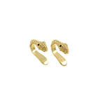 Minimalist Snake Earrings-Earrings for Reptile Lovers-Minimalist Jewellery  14x13mm