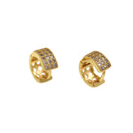 Square Micropavé Stud Earrings-Exquisite Earrings-Gift For Friends 12x10x6mm