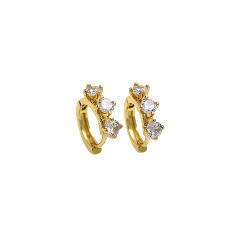 18K Delicate Zircon Earrings-Delicate Earrings-DIY Jewelry  16x16mm