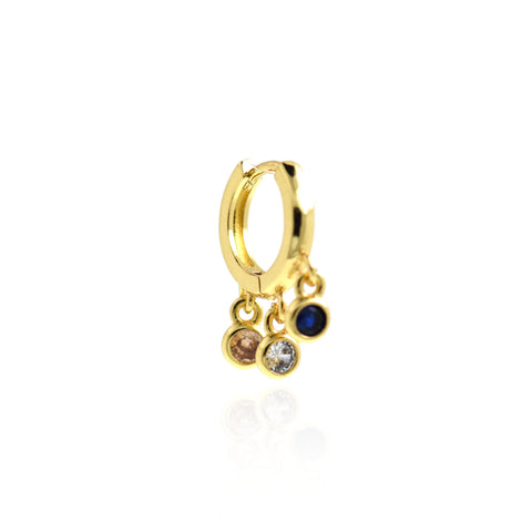 Simple Earrings Zircon Charm-Simple Earrings-DIY Jewelry  20x13mm