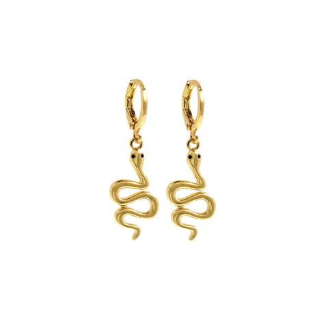 Delicate Snake Earrings-Gift for Reptile Lovers-Delicate Earrings  36.5x12mm