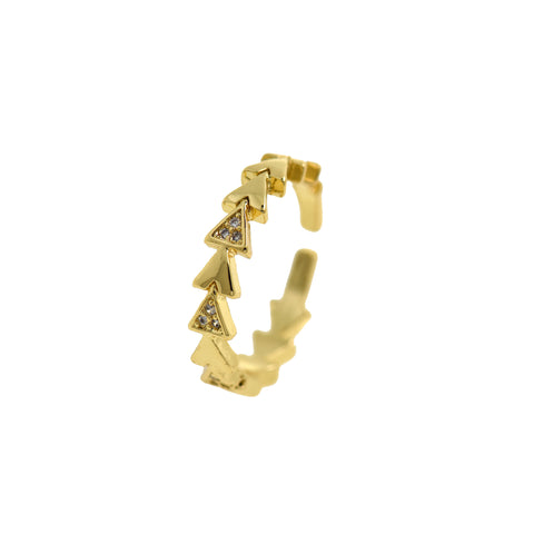 18K Triangle Bracelet-Micropavé Nail Bracelet-Gift for Father  20.5x4.5mm