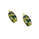 CZ 18K Enamel Zircon Pendant-Micropavé Nail Pendant-Used for Jewelry Making  22x13mm