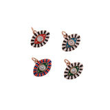 Exquisite Enamel Evil Eye Pendant-Evil Eye Zircon Pendant-Protection Pendant 15x13mm