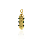Enamel Hexagon Necklace Pendant for DIY Minimalist Jewelry Making 22x7mm