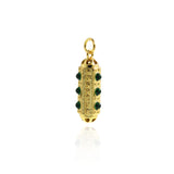 Enamel Hexagon Necklace Pendant for DIY Minimalist Jewelry Making 22x7mm