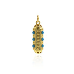 Enamel Hexagon Necklace Pendant for DIY Minimalist Jewelry Making 22x7mm
