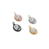 Shiny Moon Pendant-Micropavé Nailed Moon Pendant-Celestial Jewelry  17x11.5mm