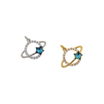 Universe Star Zircon Pendant-Micropavé Nail Universe Pendant-Space Jewelry   16x13mm