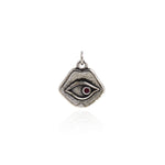18K Gold Evil Eye Pendant-Exquisite Evil Eye-Protection Pendant-For Family and Friends   14x13mm