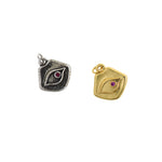 18K Gold Evil Eye Pendant-Exquisite Evil Eye-Protection Pendant-For Family and Friends   14x13mm