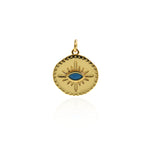 Blue Enamel Evil Eye-Blue Evil Eye-Gift for Friends  19x18mm