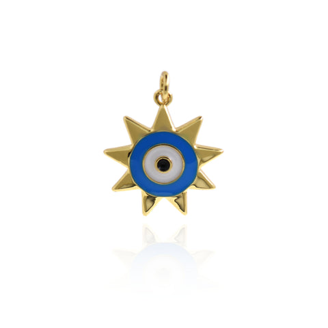 Exquisite Polaris Enamel Evil Eye Pendant-Protective Jewelry-Give it to a friend   22.5x20mm