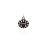 Micropavé Nail Evil Eye Pendant-Evil Eye Zircon Pendant-Protective Jewelry   13x13mm