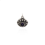 Micropavé Nail Evil Eye Pendant-Evil Eye Zircon Pendant-Protective Jewelry   13x13mm