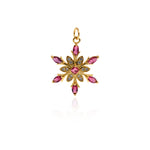 Exquisite Snowflake Pendant-Micropavé Snowflake Pendant-Winter Gift 25x20mm
