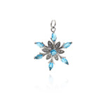 Minimalist Snowflake Pendant-Micropavé Snowflake Pendant-Minimalist Jewelry-Winter Gift 25x20mm