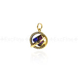 Exquisite Universe Pendant-Micropavé Nail Universe Pendant-Gift for Astronomy Lovers  15x13.5mm