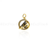Exquisite Universe Pendant-Micropavé Nail Universe Pendant-Gift for Astronomy Lovers  15x13.5mm