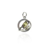 Universe Pendant-Micropavé Nail Universe Pendant-Gift for Astronomy Lovers-Jewelry Making  15x13.5mm