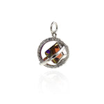 Universe Pendant-Micropavé Nail Universe Pendant-Gift for Astronomy Lovers-Jewelry Making  15x13.5mm