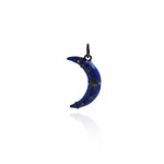 Delicate Moon Polaris Pendant-Micropavé Nailed Moon Polaris Pendant-Celestial Pendant  20x12mm