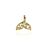 Exquisite Fishtail Zircon Pendant-Marine Animal Jewelry-For Jewelry Making  19x18mm