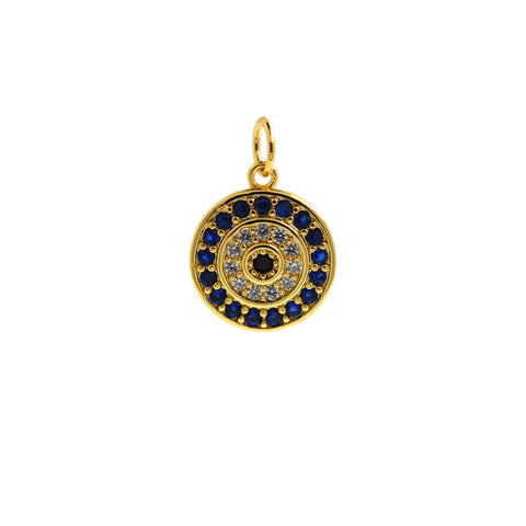 Round Micropavé Nail Pendant-Round Zircon Pendant-A Friend's Gift  12mm
