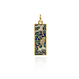 Wave Pendant-Medal Pendant-Micropavé Pendant-DIY Jewelry Accessories  22x8mm