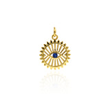 Golden Evil Eye Pendant-Evil Eye Pendant-Protection Pendant  12.5mm
