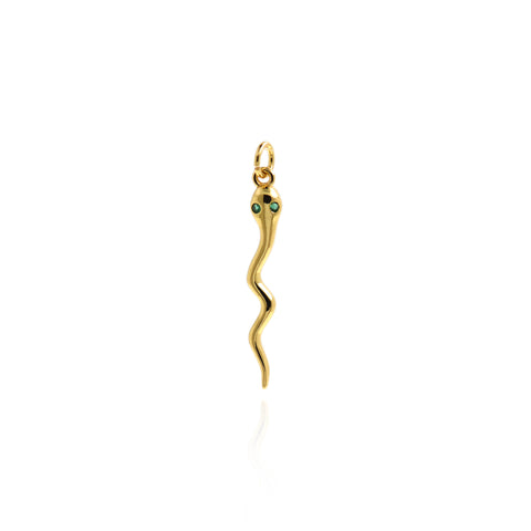 Delicate Snake Pendant-Pendant for Reptile Lovers-Delicate Gift  24x5mm