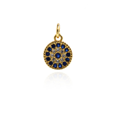 Micro Pavé Round Pendant/Applicable Jewelry Bracelet Earrings  10mm