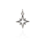 Hollow Micropavé Stud Polaris Pendant-Celestial Jewelry-DIY Jewelry  15x12.5mm