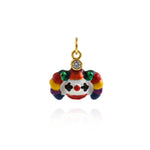 Funny Enamel Clown Zircon Pendant-Holiday Surprise Gift  16x15.5mm