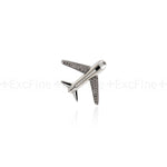 Micropavé Nailed Airplane Pendant-Airplane Gifts-Aviation Accessories  25x20mm